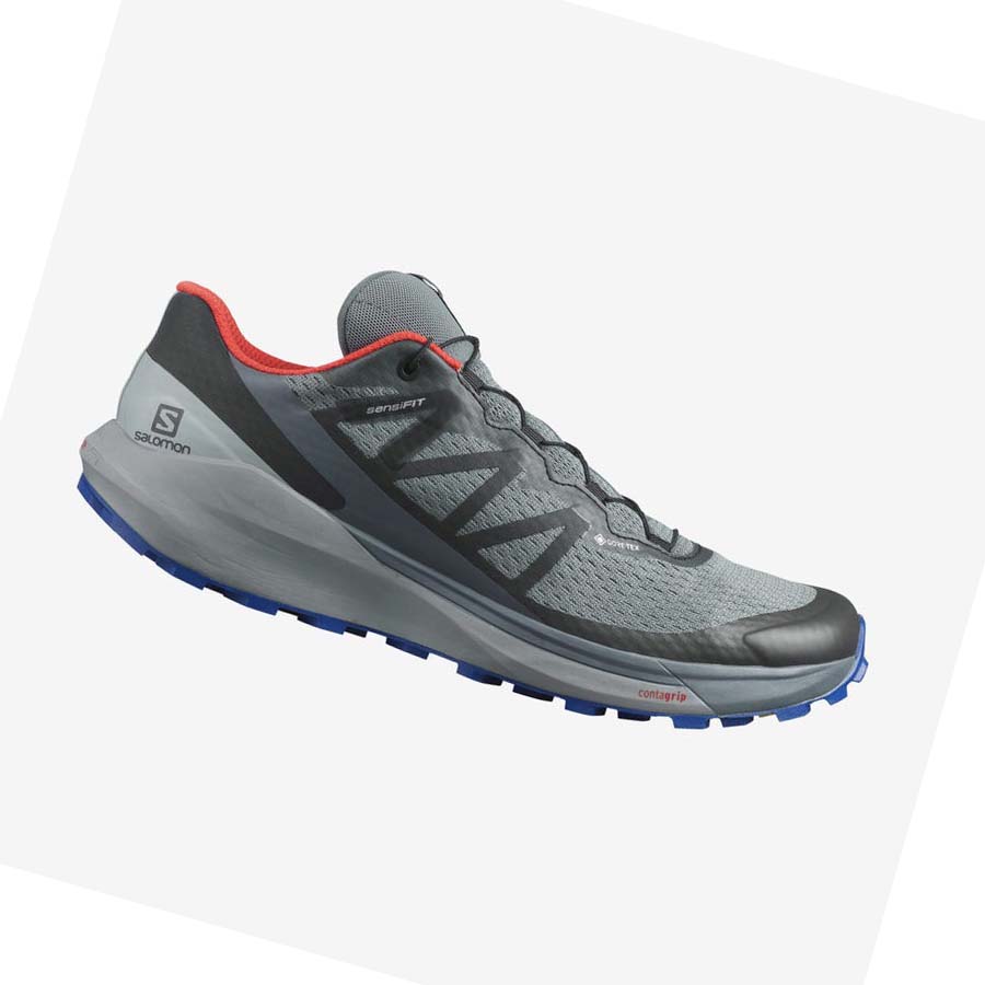 Salomon SENSE RIDE 4 GORE-TEX INVISIBLE FIT Trail Futócipő Férfi Olivazöld | HU 2107BEX